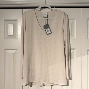 Lysse cream colored light airy top